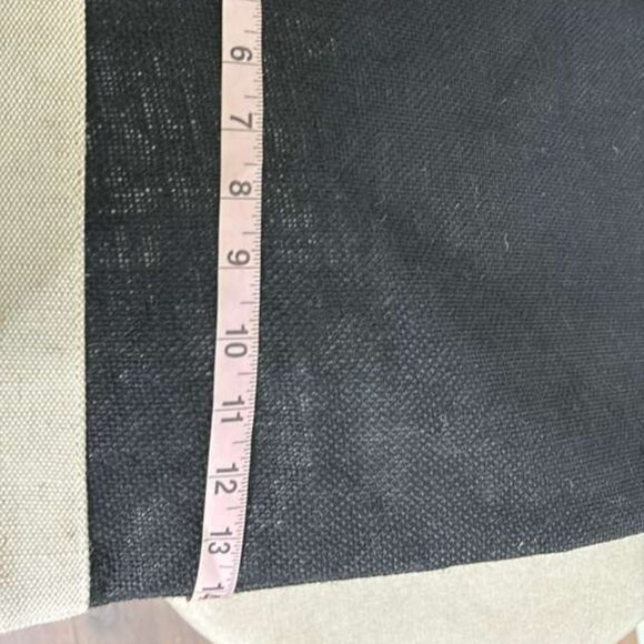 NWT "THE TOTE BAG" Shop Local Jute Canvas Black & Tan Shoulder Bag - Picture 9 of 10